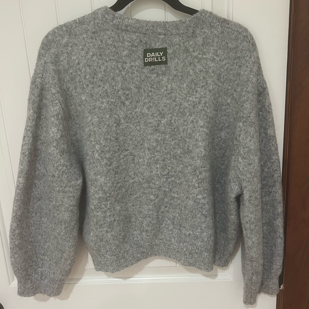 Daily Drills Gray Crew Neck Sweater